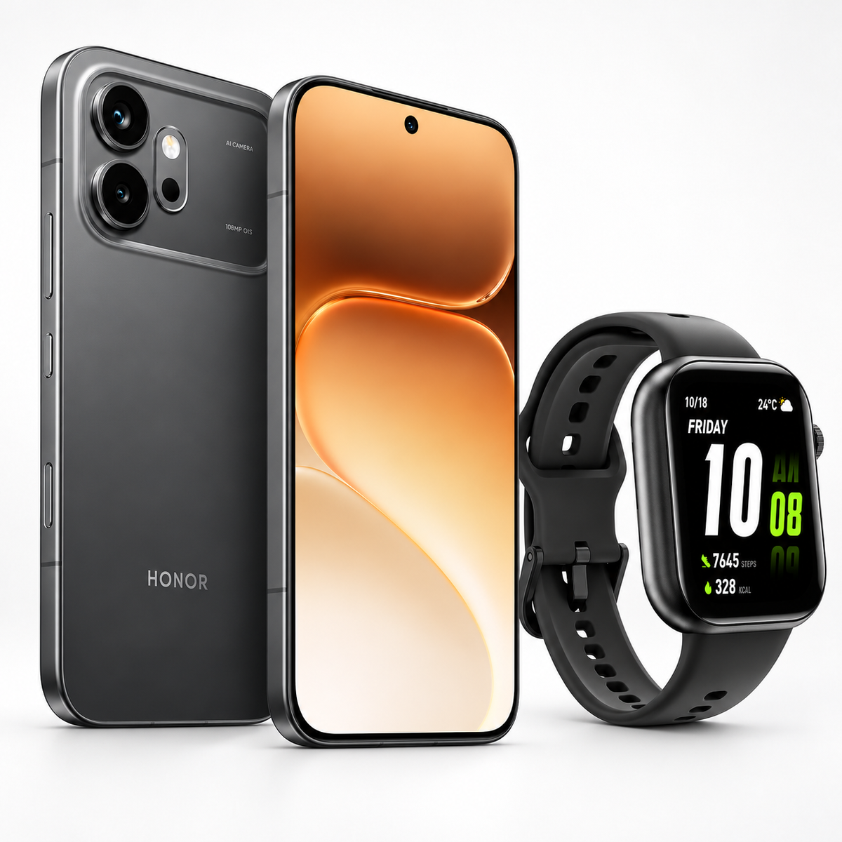 Honor 600 5G 8+256 GB black + Honor Choise Watch 2i Black Tim